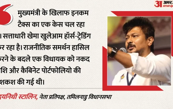तमिलनाडु में सियासी घमासान: अभिनेता विजय के आरोपों पर भड़के उदयनिधि स्टालिन, विधानसभा से लेकर सड़क तक संग्राम